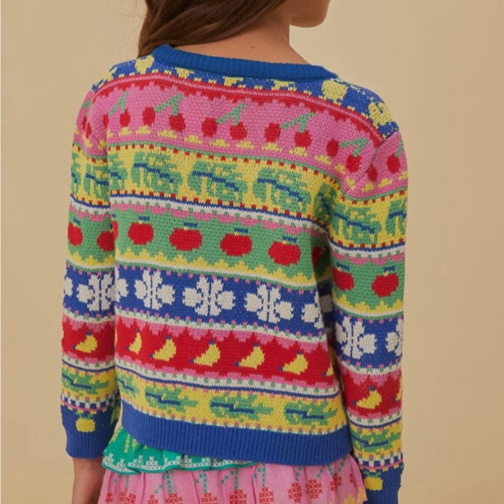 FARM RIO Sweet Orchard Knit Kids Cardigan - Girls Size 4 & 6 - New With Tags - Picture 11 of 11
